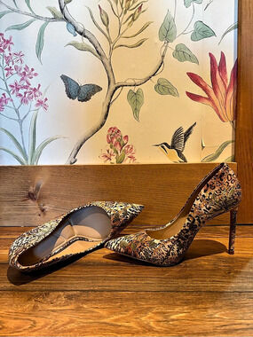 Animal Print Pointed Toe Heels